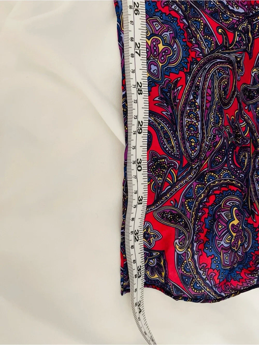NWOT Women's Silk Red & Purple Paisley Scarf - Lightweight Fashion Accessory
